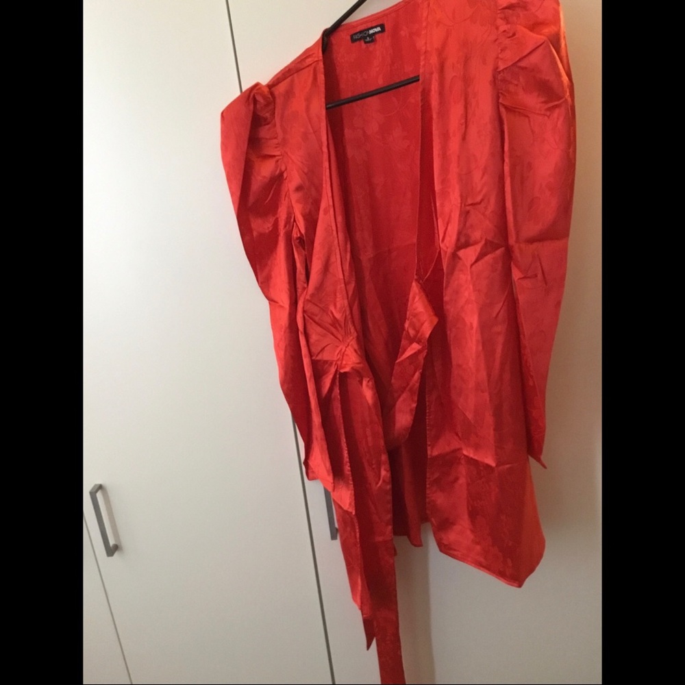 5/30% off - witchy aesthetic vampire dress Red Satin wrap fancy